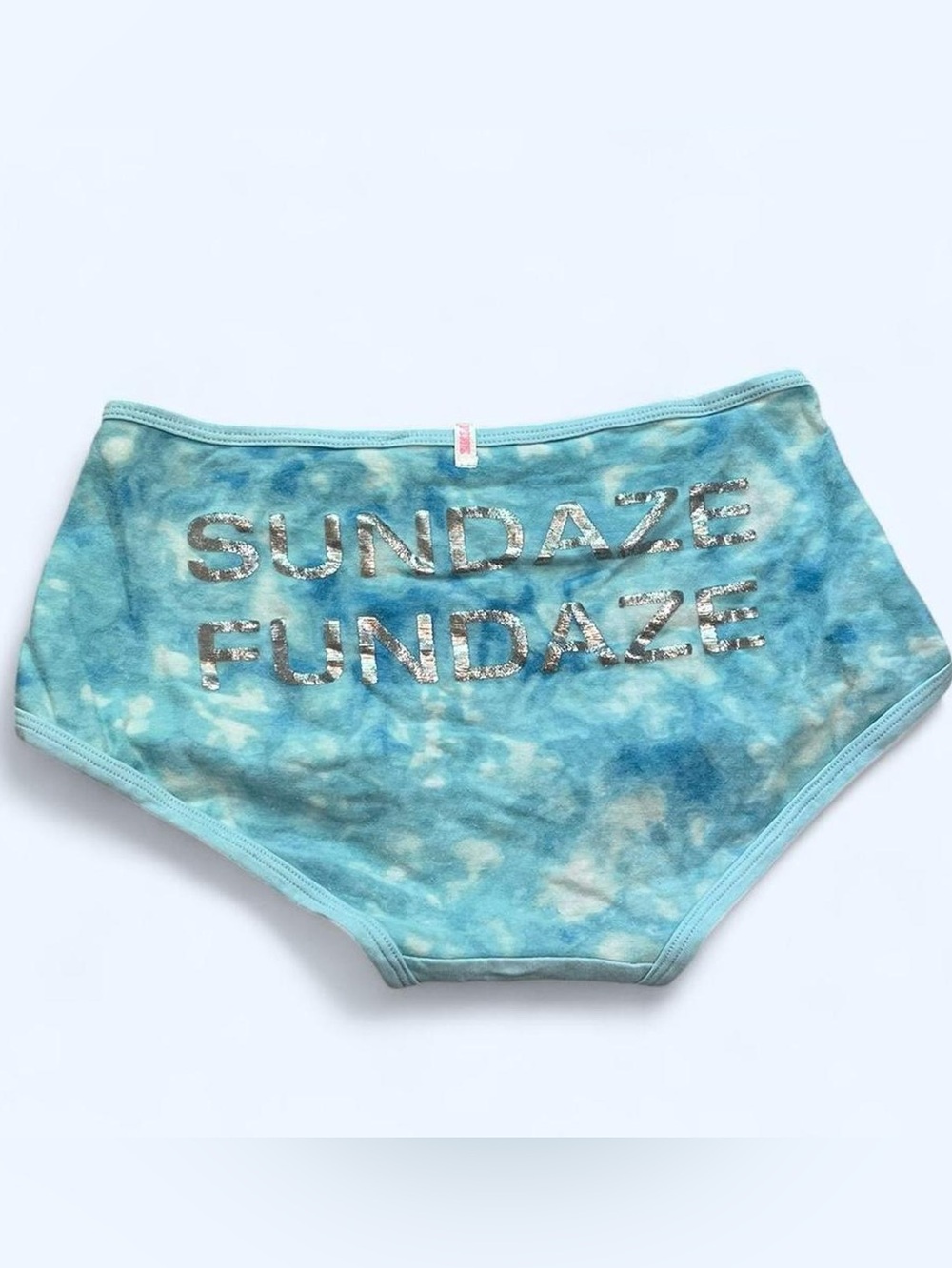 Victoria's Secret PINK Size Small Blue Tie-Dye Silver Sundaze Fundaze Boy Short